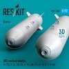 RESKIT RS72-0590 B83 nuclear bombs (2 pcs) (F-15E, F-16, F/A-18, F-111, FB-111, B-1B, B-2, B-52) (3D Printed) (1/72)